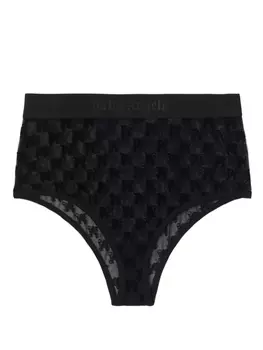 Palm Angels трусы-брифы с завышенной талией и монограммой, черный