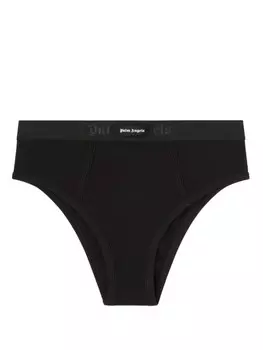 Palm Angels трусы-брифы с завышенной талией и логотипом, черный