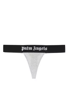 Palm Angels трусы-стринги с логотипом, серый