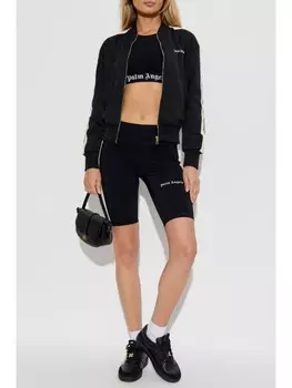 Palm Angels велосипедные шорты с логотипом, черный