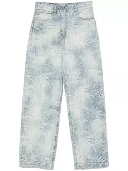 Palm Angels жаккардовые джинсы, синий