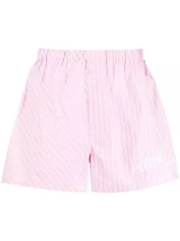 Palmer полосатые шорты с вышитым логотипом, розовый