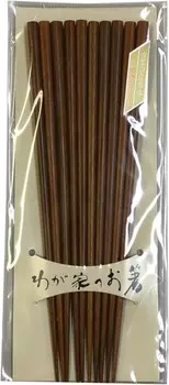 Палочки для еды, палочки для еды для гостей, тонкий рот, железное дерево, 5 пар, для гостей, 8,9 дюйма (22,5 см) Ishida, Natural Wood