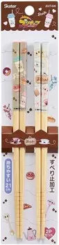 Палочки для еды Skater ANT4W-A Бамбуковые палочки для еды 8,3 дюйма (21 см), 2 пары, Pretty Cure