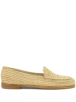 Paloma Barcel Amaranta лоферы из тканой рафии, серый