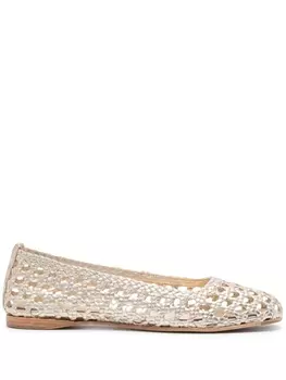 Paloma Barcel плетеные балетки, золотистый