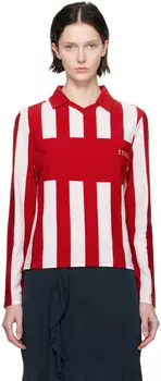 Paloma Шерстяное красно-розовое поло Lago Paloma Wool