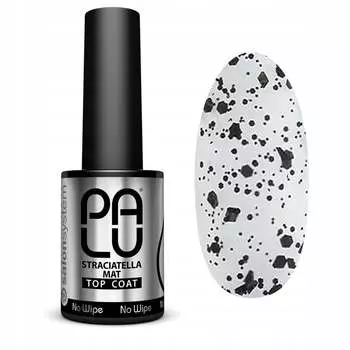 Palu, Top Sparkling Black Mat No Wipe, гибридное верхнее покрытие, 11 г