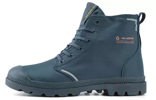 Pampa Canvas Shoes Unisex High-top Dark Blue Palladium