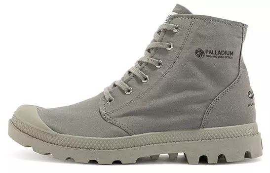 Pampa Canvas Shoes Unisex High-top Flannel Grey Palladium