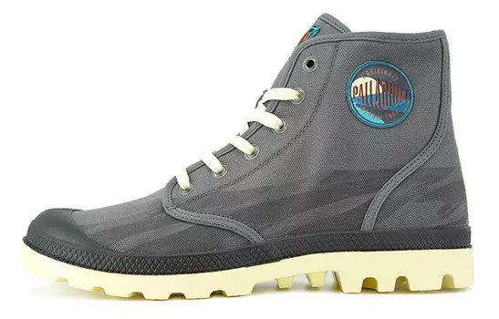 Pampa Canvas Shoes Unisex High-top Iron Gray Palladium