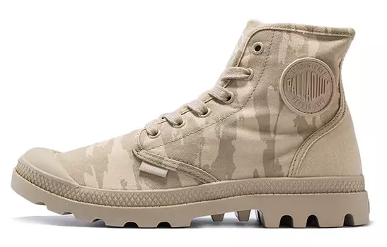 Pampa Canvas Shoes Unisex High-top Khaki Palladium