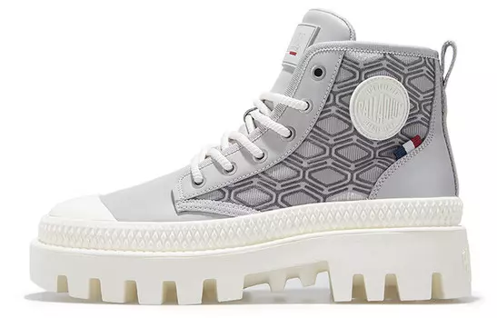 Pampa Canvas Shoes Unisex High-top Серый/белый Palladium