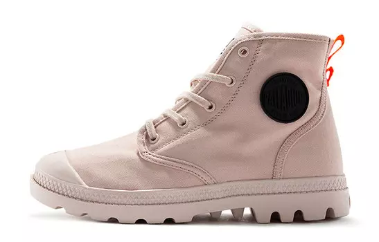 Pampa Canvas Shoes Women's High-top Peach Pink Palladium