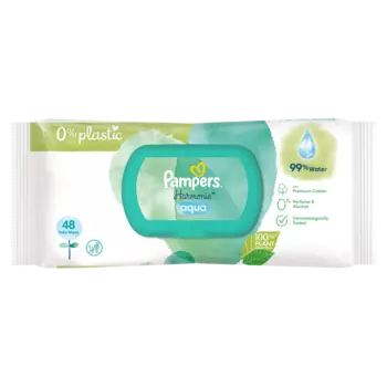 Pampers Harmonie Aqua салфетки для ухода, 48 шт/1 упаковка