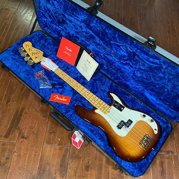 Памятный прецизионный бас-гитара Fender, посвященный 75-летию, США 21041476, 9 фунтов. 15,1 унции. 75th Anniversary Commemorative Precision Bass