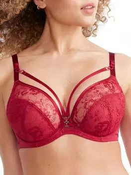 Panache женский бюстгальтер Yasmin с глубоким вырезом, цвет ruby