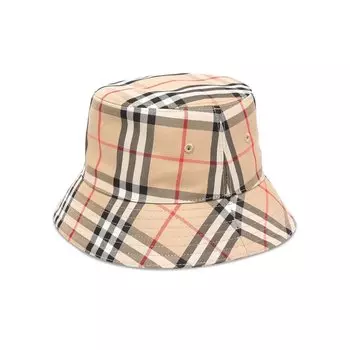Панама Burberry Kids Vintage Check Print Bucket Hat, цвет Archive Beige