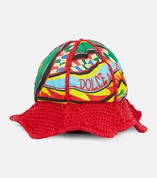 Панама carretto из смесового хлопка Dolce&Gabbana, мультиколор