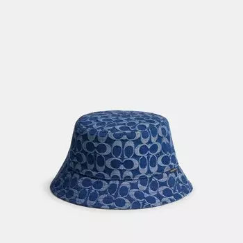 Панама Coach Signature Denim Bucket Hat, цвет Denim