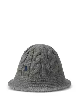 Панама фактурной вязки POLO RALPH LAUREN, серый