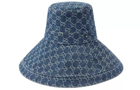 Панама Gucci Canvas Wide Brim, синий