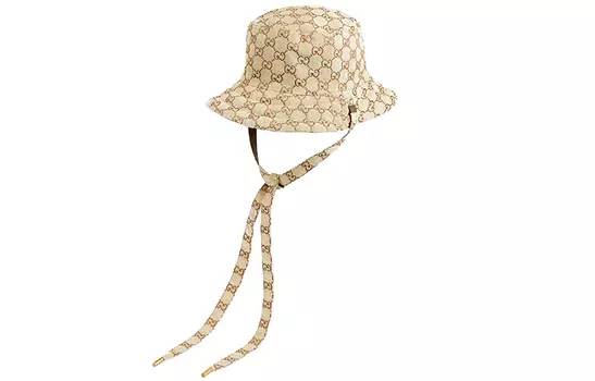 Панама Gucci Reversible Hat In Gg, бежевый