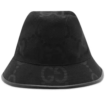 Панама Gucci Tonal Jumbo Gg Fedora, черный