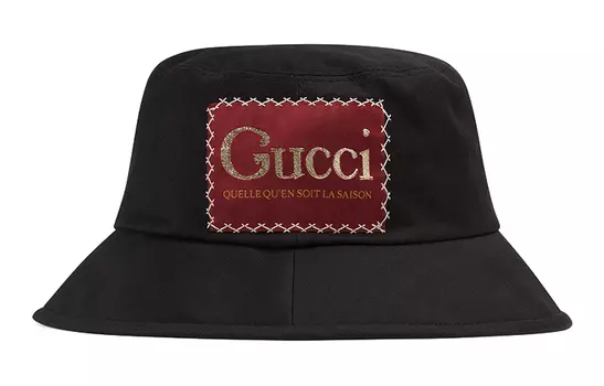 Панама Gucci Unisex, черный / красный