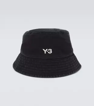 Панама из хлопка с вышивкой Y-3, черный