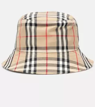 Панама из хлопка в клетку Vintage Check Burberry, бежевый