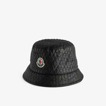 Панама из ракушек с фирменной аппликацией Moncler, черный