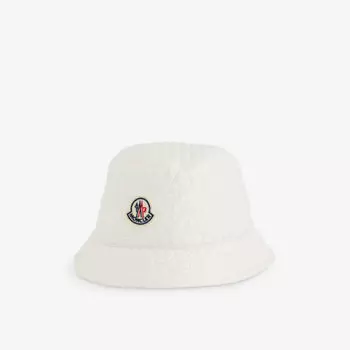 Панама из ракушек с фирменной аппликацией Moncler, белый