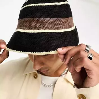 Панама Jack & Jones Crochet Bucket, черный