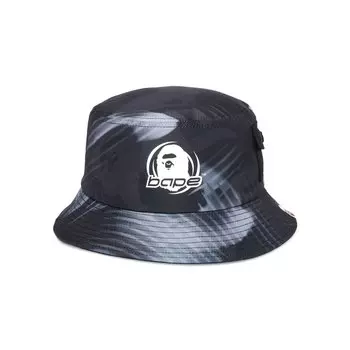 Панама-мешок с камуфляжным принтом BAPE Stroke, цвет Черный