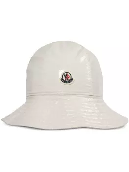 Панама с аппликацией логотипа Moncler, белый