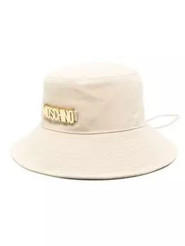 Панама с логотипом Moschino, нейтральный цвет