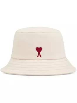 Панама с монограммой Ami de Coeur AMI Paris, белый