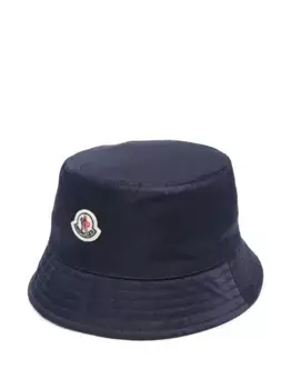 Панама с нашивкой-логотипом Moncler Enfant, синий