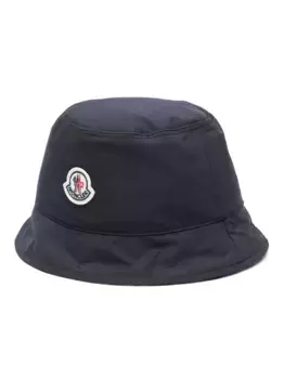Панама с нашивкой-логотипом MONCLER, синий