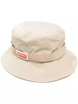 Панама с нашивкой-логотипом сбоку KENZO, нейтральный