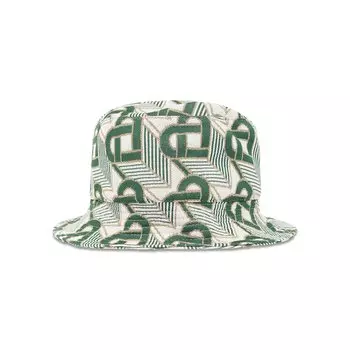 Панама с плоским козырьком Casablanca Heart Monogram, Evergreen