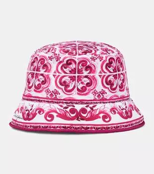 Панама с принтом майолика Dolce&Gabbana, розовый