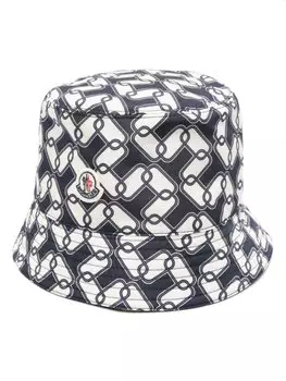 Панама с принтом Moncler, синий