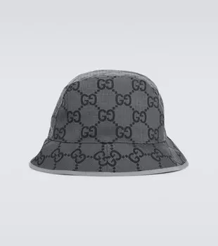 Панама с узором gg Gucci, черный