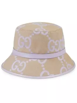Панама с узором Jumbo GG Gucci, нейтральный цвет