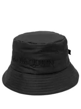 Панама с вышитым логотипом Alexander McQueen, черный