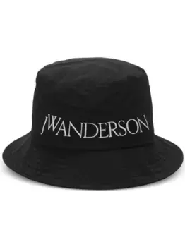 Панама с вышитым логотипом JW ANDERSON, черный