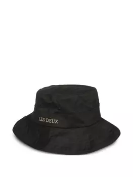 Панама с вышитым логотипом Les Deux, черный