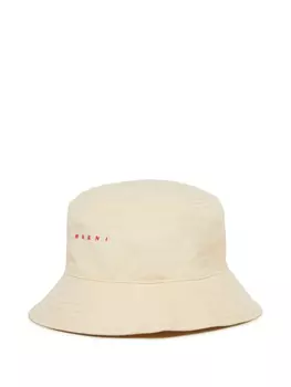 Панама с вышитым логотипом Marni Kids, нейтральный